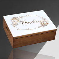 ONE OFF's | Midi doos Memories box | kleur notenhout | met handgrepen